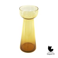 Alternative view of Amber Hyacint vaas glas 1930s uit Leerdam