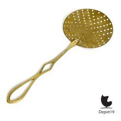 Alternative view of Antieke Nederlandse messing schuimspaan ca 1850