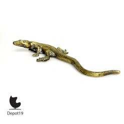 Alternative view of Vintage messing beeld hagedis groot Franz Bergmann stijl