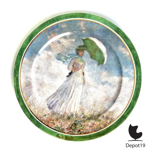 Goebel Bord Claude Monet Femme A l ombrelle nummer 35 keramiek