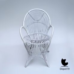 Alternative view of Franco Albini rotan stoel met armleggers 1950s