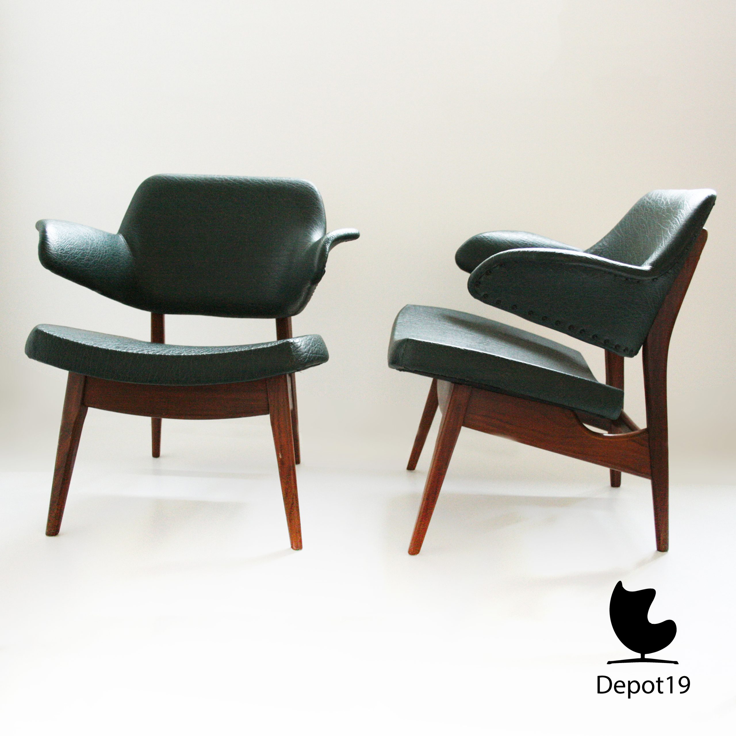 Louis van Teeffelen Webe groene fauteuils - Afbeelding 5