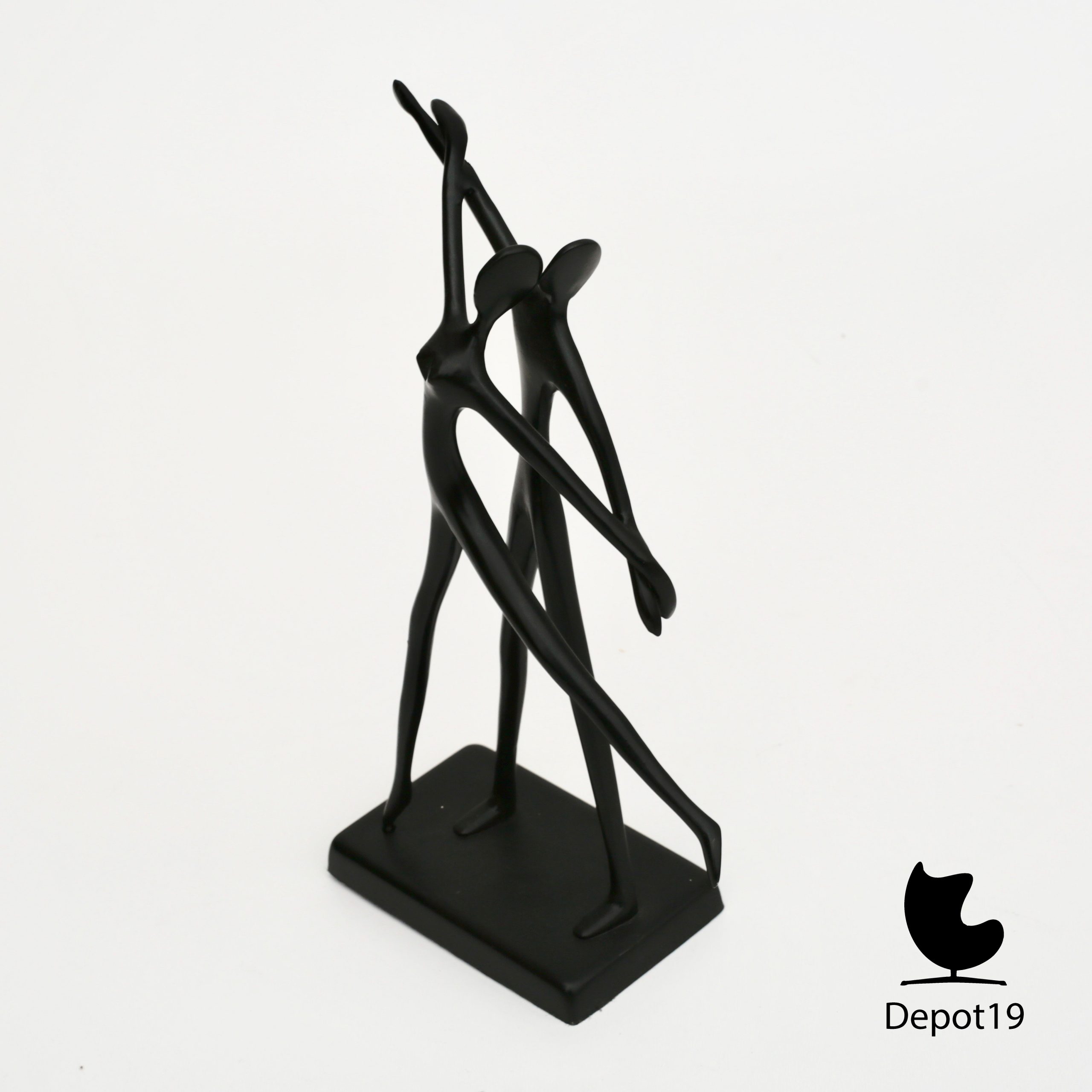 Sculptuur brons Bodrul Khalique twee dansende figuren - Afbeelding 4