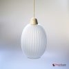 Philips Louis Kalff hanglamp geribbeld glas Vintage 1950s