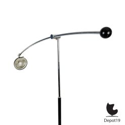 Alternative view of Massive vloerstaande lamp Memphis stijl zwart chroom jaren 80