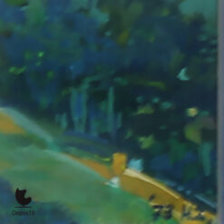 Henk Zweerus Provence Cipressen gouache schilderij 1973 signature