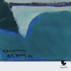 Karel Bleijenberg Landschap bij St Rémy de Provence gouache op papier 1956 signature