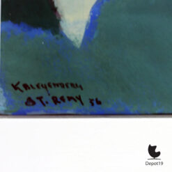 Karel Bleijenberg Landschap bij St Rémy de Provence gouache op papier 1956 signature