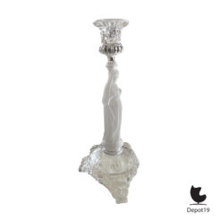 Val Saint Lambert Maria kandelaar persglas kaarsenstandaard Art Nouveau ca 1910 4