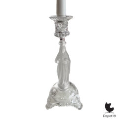 Val Saint Lambert Maria kandelaar persglas kaarsenstandaard Art Nouveau ca 1910 6
