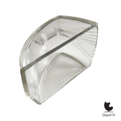 Andries Copier Art Deco kaasstolp met schaal – Leerdam – persglas ca 1930 8