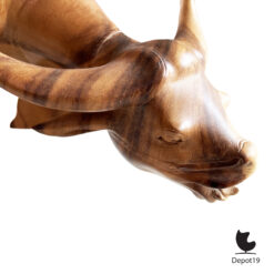 Balinese houten sculptuur waterbuffel berijders 3