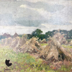 Andries Verleur korenschoven olieverfschilderij