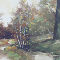 Alternative view of J.F.A. Lansaat Boslandschap Olieverfschilderij Wolfheze bij Oosterbeek