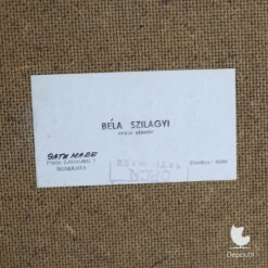 Béla Szilágyi schilderij bloemstilleven – olieverf paletmes op board Roemenië 1970s 2