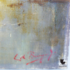 Chris de Bruijn boslandschap olieverf schilderij ca 1955 signature