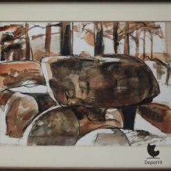 Edwin Douglas aquarel Hunebedden Emmen 1984 5