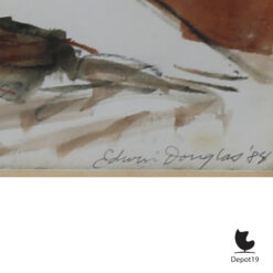 Edwin Douglas aquarel Hunebedden Emmen 1984 5c