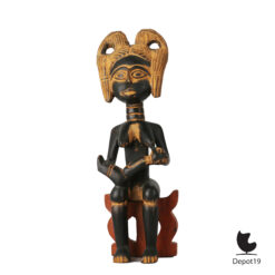 Ghanese houtsculptuur Akan vormgeving vrouw met kind ca1960 7
