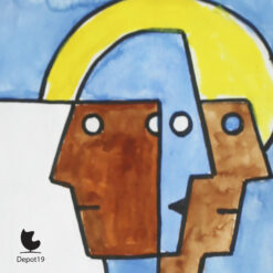 Henk Zweerus Abstract gouache 