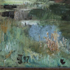 Johan Antonie de Jonge Tuinieren Olieverf 1897 signature