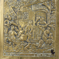 Ostade Koperreliëf De Vioolspeler naar Adriaen van Ostade ca1950 3