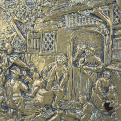 Ostade Koperreliëf De Vioolspeler naar Adriaen van Ostade ca1950 2