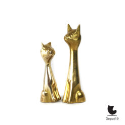 Set messing liefdeskatten sculpturen duo ca 1970 3