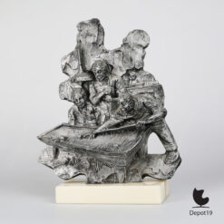 VBO Bar Biljartscene sculptuur Van Bergen Objects NL ca 1980 voor