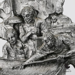 VBO Bar Biljartscene sculptuur Van Bergen Objects NL ca 1980 deatil 1