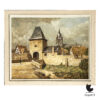 Walter Hemming Brilon stadspoort olieverf op board schilderij 57x47 1