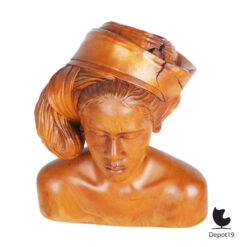 AA Fatimah Bali houten buste vrouw ca 1930–1940 1