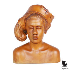 AA Fatimah Bali houten buste vrouw ca 1930–1940 2
