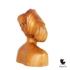 AA Fatimah Bali houten buste vrouw ca 1930–1940 5