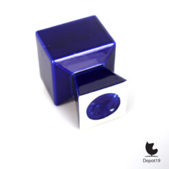 Afina Rijnsburg blokvaas keramiek blauw Nederlandse geometrische vaas jaren 70 onder