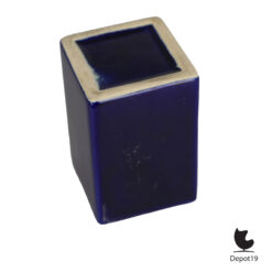 Afina Rijnsburg kokervaas keramiek blauw 1970s