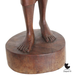 Balinees houtsnijwerk Fatimah style vrouw met mand ca 1950 7