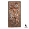 Charpentier Art Nouveau koperreliëf vrouw 1900 Frans gehamerd wandpaneel 6