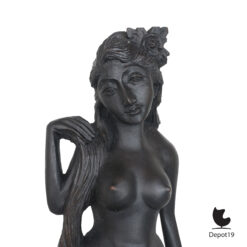 Gauguin stijl houten vrouwenbeeld gepatineerd Zuid-Azië ca 1960s 3