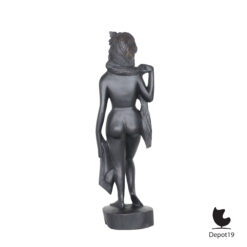 Gauguin stijl houten vrouwenbeeld gepatineerd Zuid-Azië ca 1960s 5