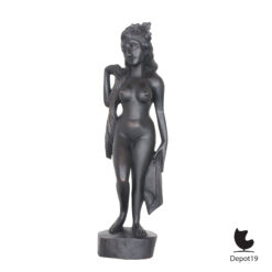 Gauguin stijl houten vrouwenbeeld gepatineerd Zuid-Azië ca 1960s 8