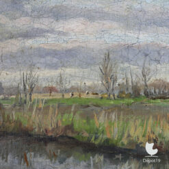 Jacobus van Oortmerssen olieverfschilderij landschap Overijssel rond Zwolle ca 1930 1950 6
