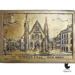Messing Plaquette Ridderzaal Den Haag 1950s 3