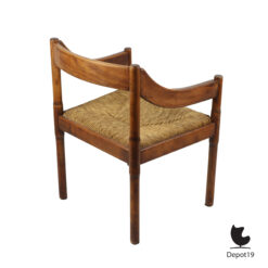 Vico Magistretti Carimate Habitat Cassina stoel klassieker | donker gebeitst hout 1970s design 4