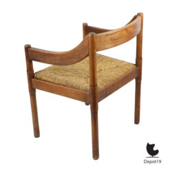 Vico Magistretti Carimate Habitat Cassina stoel klassieker | donker gebeitst hout 1970s design 5