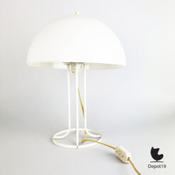 Dijkstra tafellamp jaren 70 wit metaal Nederlands design 4