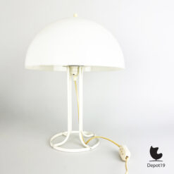 Dijkstra tafellamp jaren 70 wit metaal Nederlands design 5