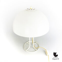 Dijkstra tafellamp jaren 70 wit metaal Nederlands design 6