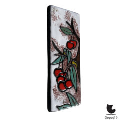 Ruscha Keramik wandplaquette kersenmotief West Germany keramiek 60s 8