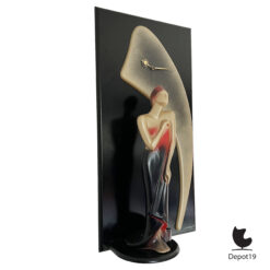 Sculpturale wandklok Reimax Holland Art Deco revival Nederland ca 1980 1